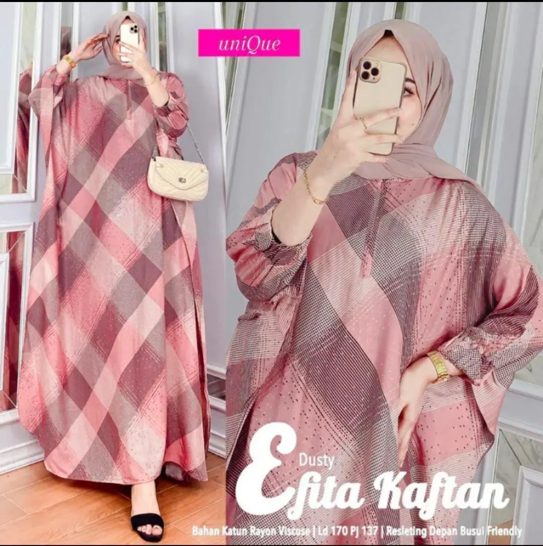 KAFTAN MOTIF EVITA RAYON PREMIUM BUSUI JUMBO LD 170CM