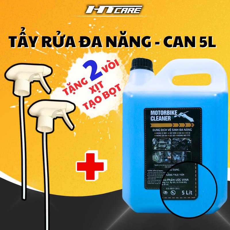 Motobike Cleaner CAN 5L rửa lốc máy,nhông sên dĩa, dây điện sườn xe (TẶNG: 2 vòi tạo bọt)