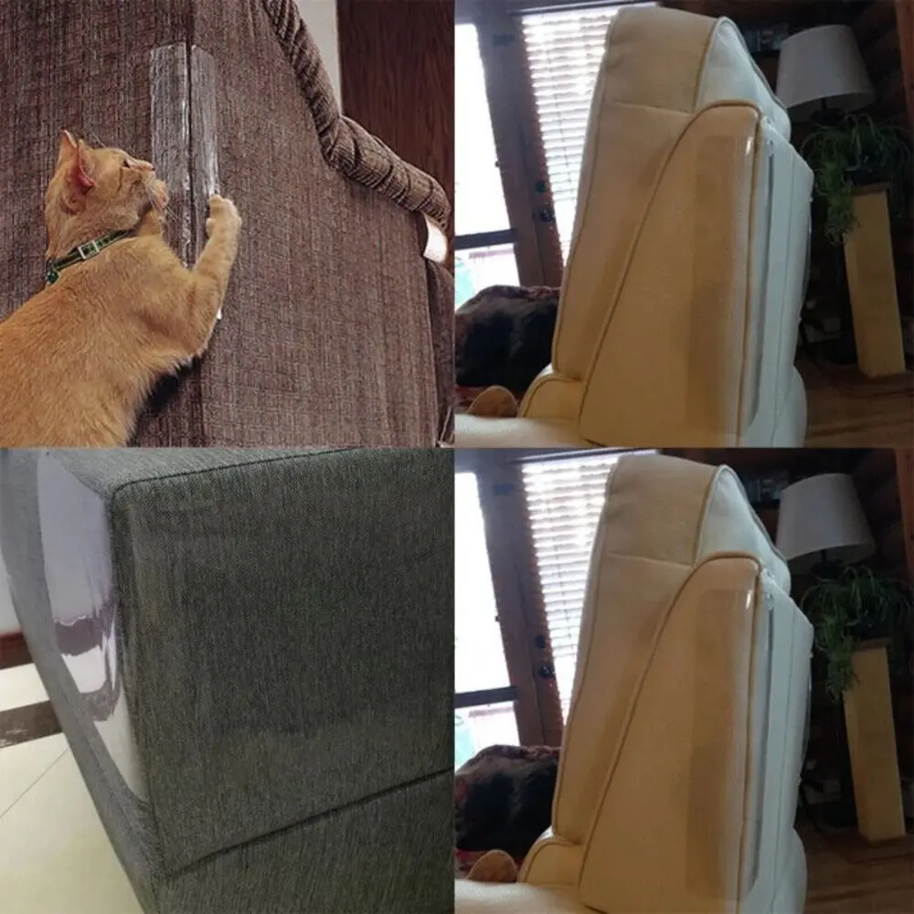teewow New PVC Sofa Protective Sticker Multiple Sizes Wear Resistant Furniture Wear-resistant Stickers Scratch Proof Waterproof Anti Cat Scratch Tape Furniture