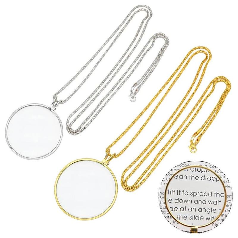 Product Introduction of Portable Reading Necklace Magnifier Durable Mini 5X Magnifying Glass High Definition / Clavicle Chain Studying 8