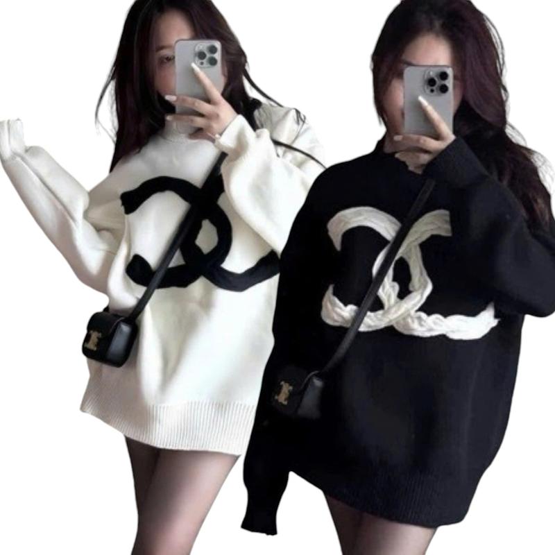 Áo len unisex nam nữ chữ X viền dây, áo len form rộng cổ tròn kiểu dáng basic Women Top Kem Dài Tay áo len áo len Đen