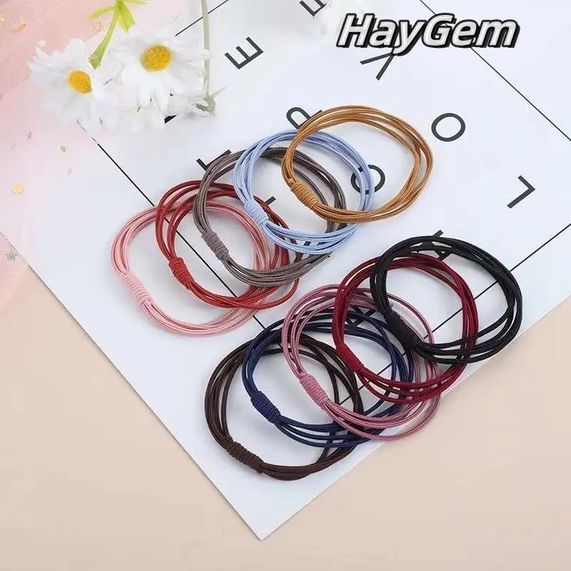 Hairbands Phụ kiện tóc Cô gái Hairbands Đàn hồi Tóc đuôi ngựa Chủ Dây cao su Women Thun Khuyên Tai Dây Cột Tóc