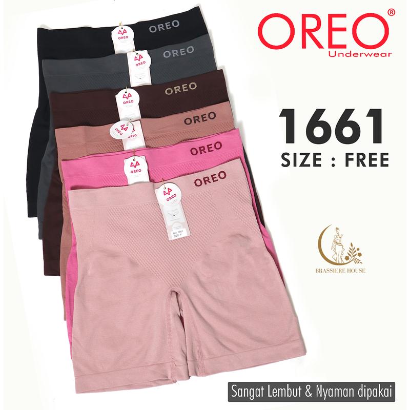 OREO Short pants// legging pendek import premium// cd wanita boxer rajut Art 1661 Karet Nyaman 0