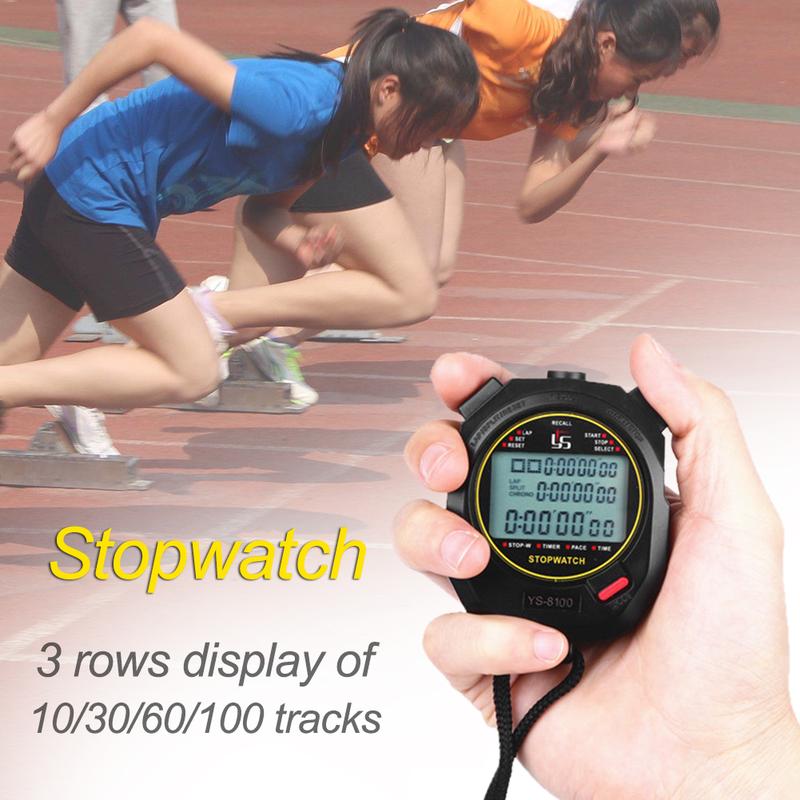 Handheld Digital Stopwatch Chronograph Sports Training Timer Stop Watch 2