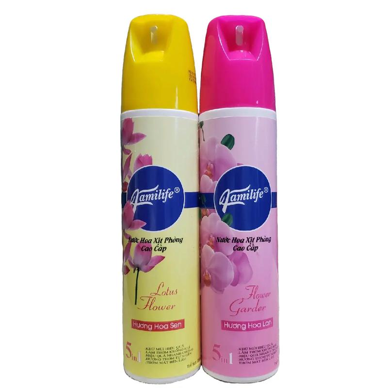 Combo 2 chai Nước hoa xịt phòng Familife hương hoa - 350ml Dầu Thơm Phòng khumui xịt thơm phòng
