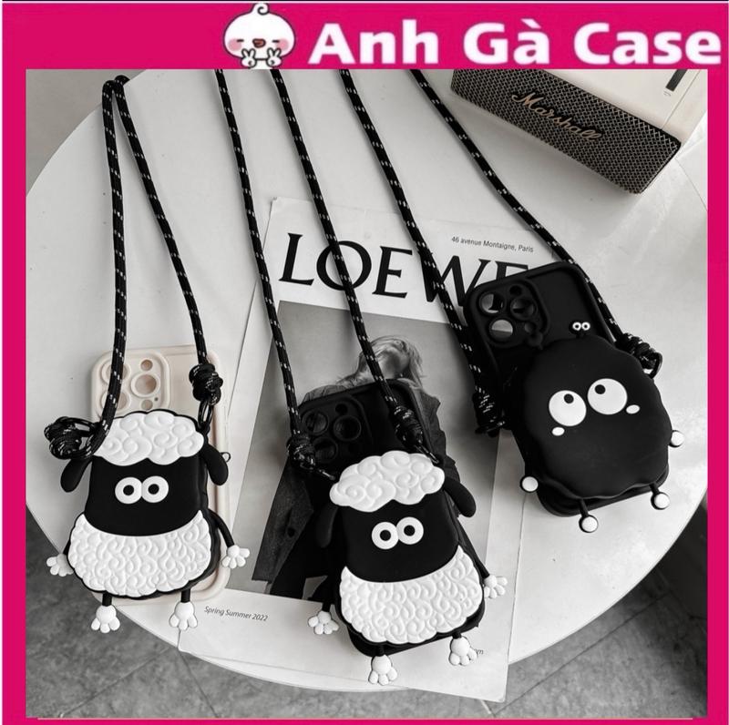 ốp lưng i phone su dẻo thú túi bvc gắn gấu kèm dây đeo chéo 7plus/8plus/x/xs/11/12/13/14/15/pro/max/promax/plus