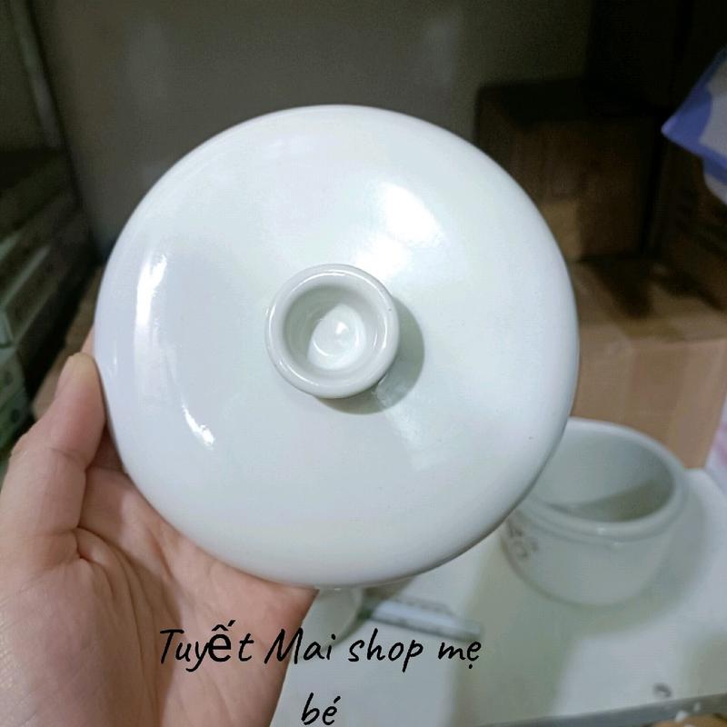 Thố sứ, nắp sứ nồi nấu cháo chậm tobe 1L 1