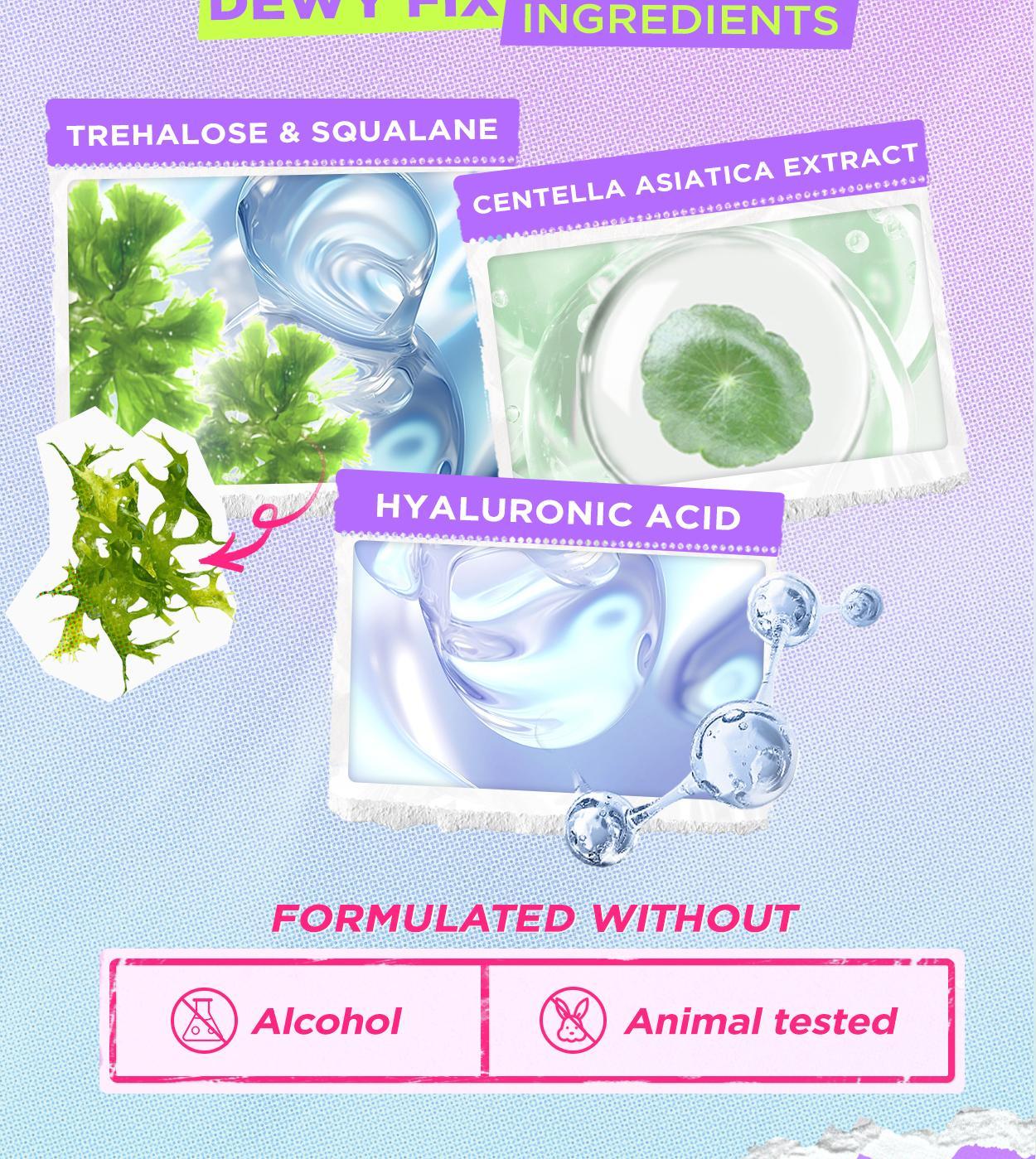 DAZZLE ME Get a Grip! Makeup Setting Spray Dewy Fix Prime Set Anti Pollution Setting Spray Beauty Protecting 4 X Hydrating Makeup Mist Flawless Lightening Primer Water Tahan 24 JAM