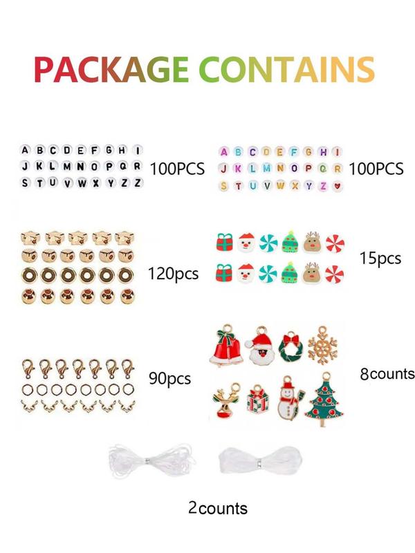 Random 18 Colors Clay Bead Kit, 1 Set DIY Jewelry Making Kit, Including Letter Beads & Spacer Beads for Girls, DIY Jewelry Crafts Gifts 7