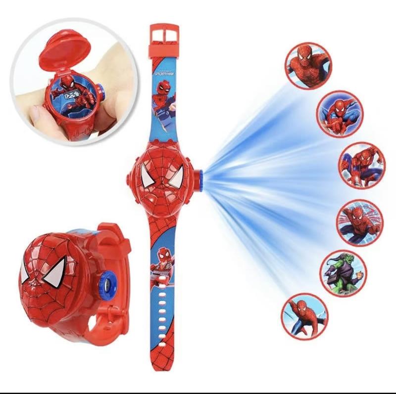 Đồng Hồ Chiếu Hình 3D Siêu Nhân Nhện, Chó Cứu Hộ Cho Bé