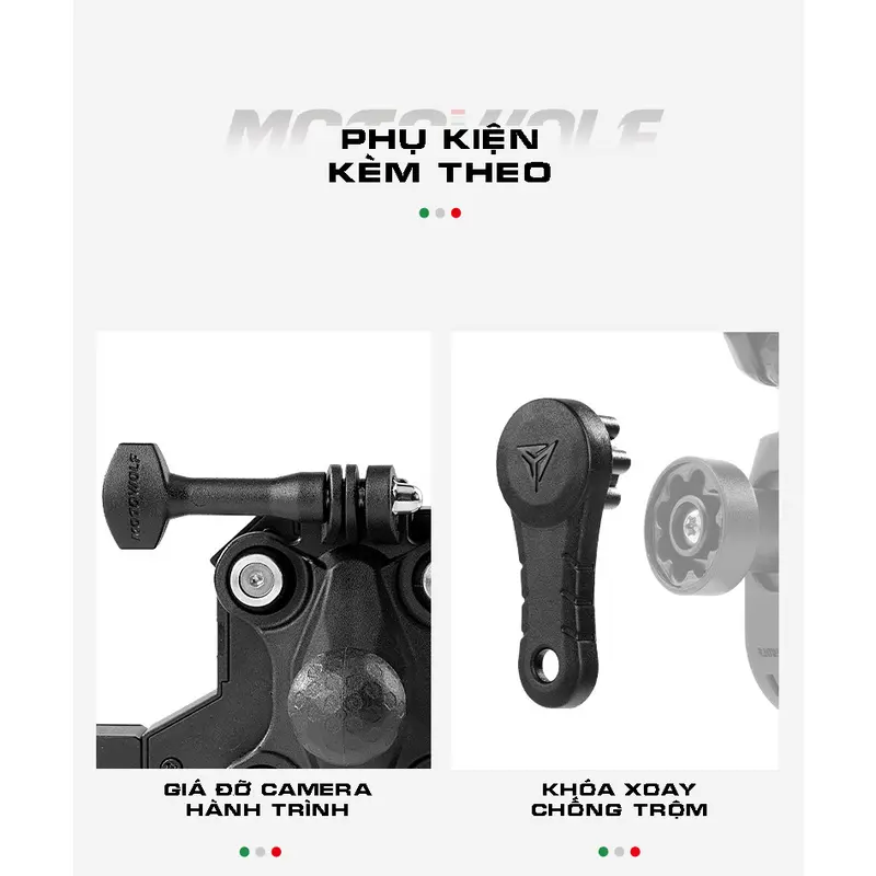 Kẹp điện thoại chống rung Motowolf MDL2828 3