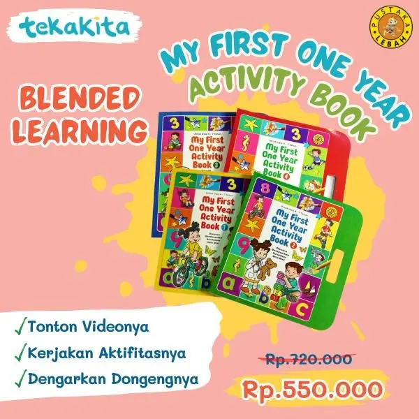 TekaKita - MFOYAB - my first one year activity book - buku aktivitas anak prasekolah - blended learning - Soft Cover - Edisi Tahunan