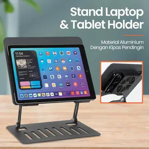 USEA Stand Laptop Bracket Tablet Holder Aluminium Kipas Pendingin - YL-902