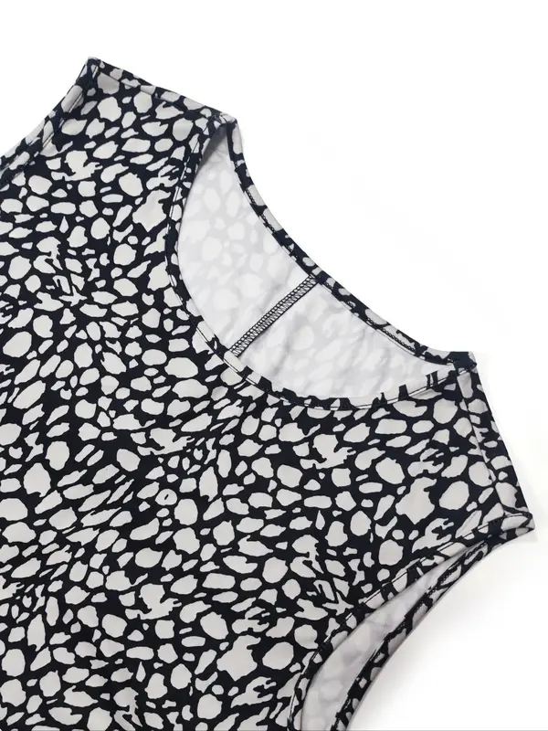 Women's All Over  Print   Dress without Belt, Casual Sleeveless Dress for Beach Holiday Vacation, Ladies Clothes for All Seasons 3
