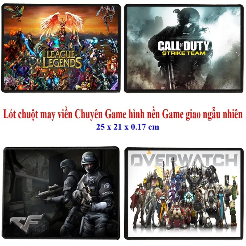Miếng lót chuột Chuyên Game có may viền size 25x21cm mã L11 - Loại MousePad Control và Speed 0
