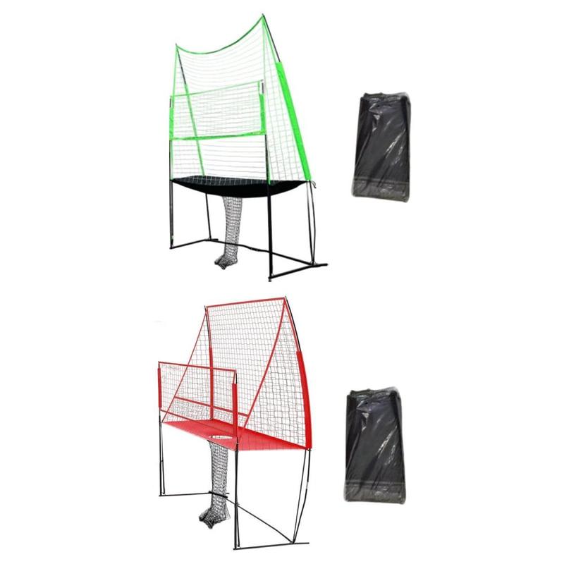 2-in-1 Volleyball Practice Net Station With Patented 5-Height