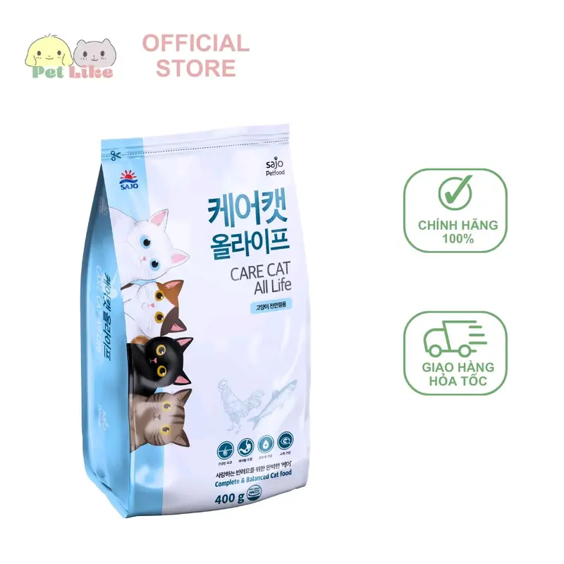 [ 5KG SIÊU RẺ ] Thức Ăn Hạt Cho Mèo Care Cat Dành Cho Mèo mọi lứa tuổi pate con 6