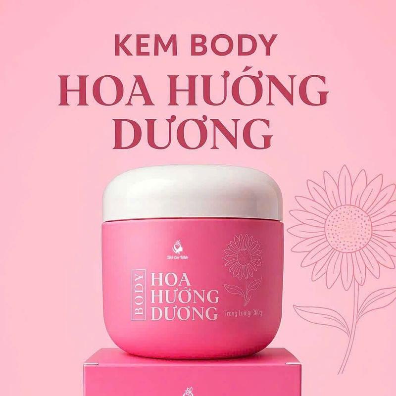 Kem Dưỡng Da Body Chiết Xuất Hoa Hướng Dương Bích Cao 300g Hỗ Trợ Dưỡng Trắng Làm Đều Màu Da