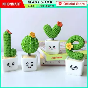 4Pcs LOVE Miniatur Kaktus Resin Mini Ornamen Patung Untuk Dekorasi Taman Mini / Rumah Boneka / Mobil Untuk Pajangan Di Rumah/Mobil Bentuk Kaktus