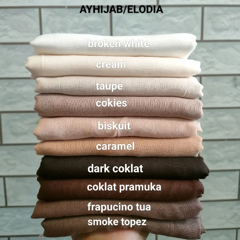 20 pcs 1 kodi paris jadul paket usaha Jilbab Lembut Segi Empat Katun Muslim Square Coklat Square Coklat Kerudung Voal Semua musim Grey Syari 3