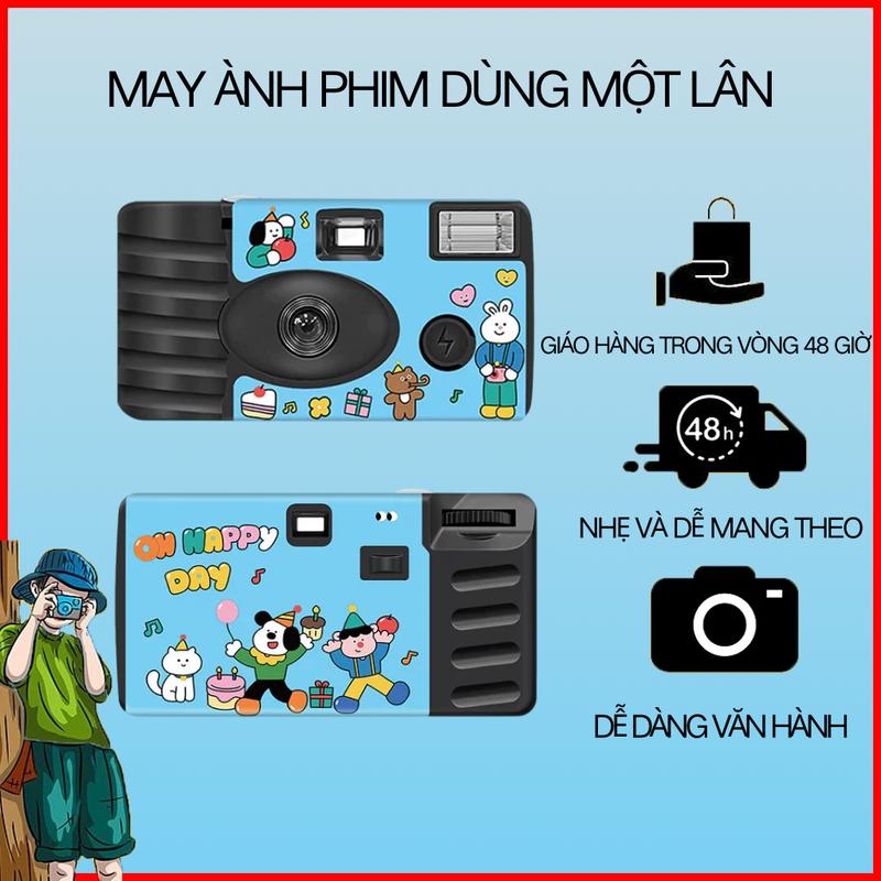Máy ảnh phim dùng một lần Kodak phim đen trắng chụp nhanh có đèn flash (bao gồm 12/27 tờ giấy ảnh) quà tặng sinh nhật máy     cameras film instax 0