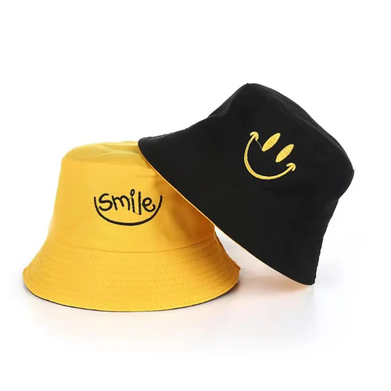 Mũ Bucket Thêu, Unisex, Dành Cho Nữ, Làm Bằng Bông, Mũ Hai Mặt Thích Hợp Để Câu Cá Trên Bãi Biển, Mũ Chống Nắng 5