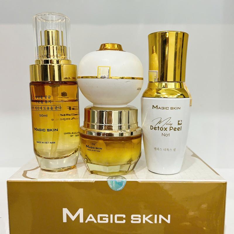  Combo kem serum cao nám pell ngừa thâm sạm nám tàn nhang Magic skin 