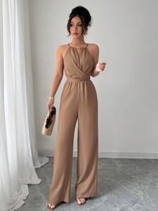 Mono sólido para mujer, elegante y casual para uso diario y al aire libre, monos para mujer para primavera y otoño