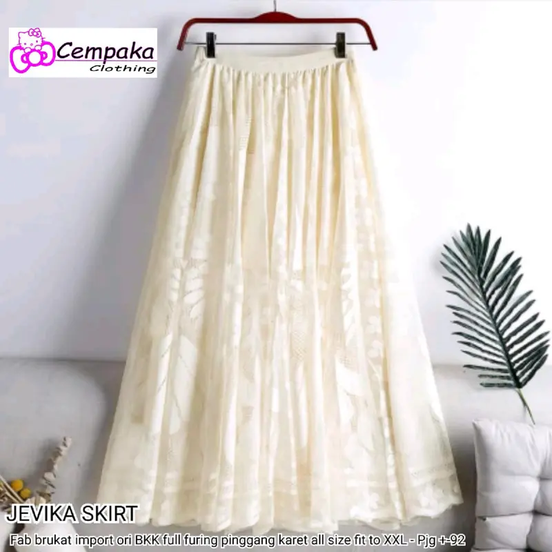 Jevika Skirt Rok Brukat Import Bangkok. Rok Broklat Panjang 1