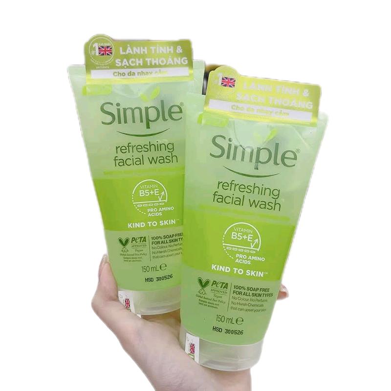 Sữa Rửa Mặt Simple Dành Cho Mọi Loại Da Chai 150ml - Thương Hiệu Simple