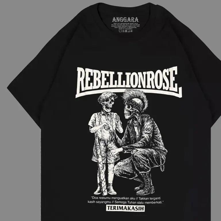 KAOS REBELLION ROSE TERIMAKASIH / KAOS RR / KAOS METAL BAND DISTRO MUSIK PUNK TERLARIS