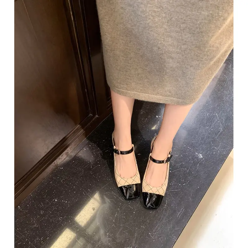 HQS02 Pretty Heels Marry Jane Wedges Wanita Import - Sepatu Sendal Wanita Import MaryJane MarryJane Sandal 2