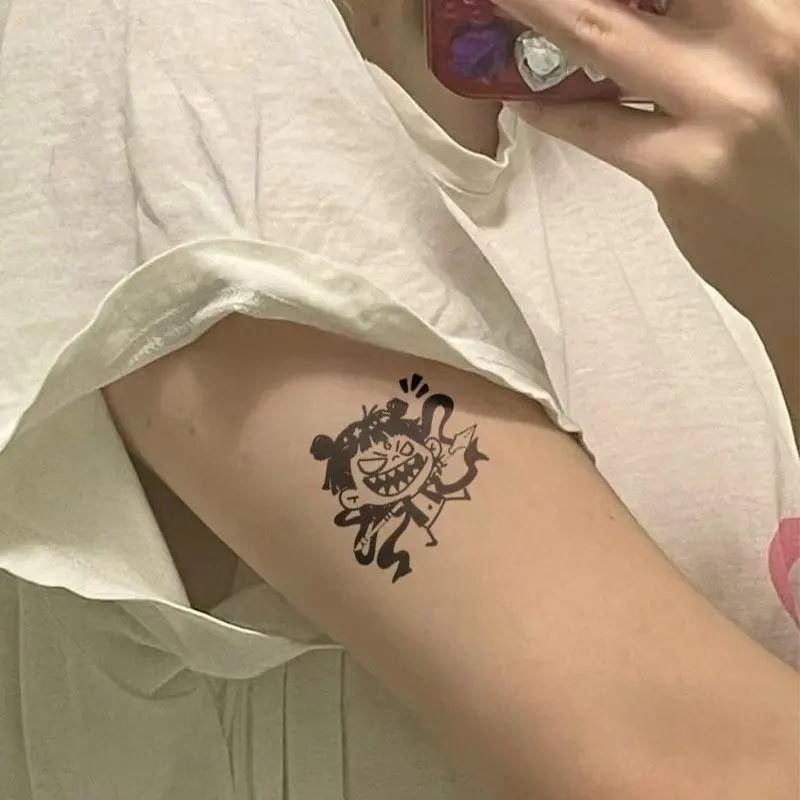 Cartoon Pattern Tattoo Sticker, Fashion Durable Waterproof Temporary Tattoo, Cosplay Arm Tattoo Sticker, Party Gift 0