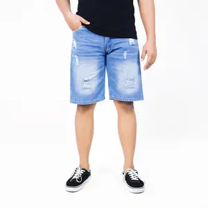 CELANA PENDEK PRIA JEANS SOBEK NON STRETCH 27-38 BRIAN FASHION