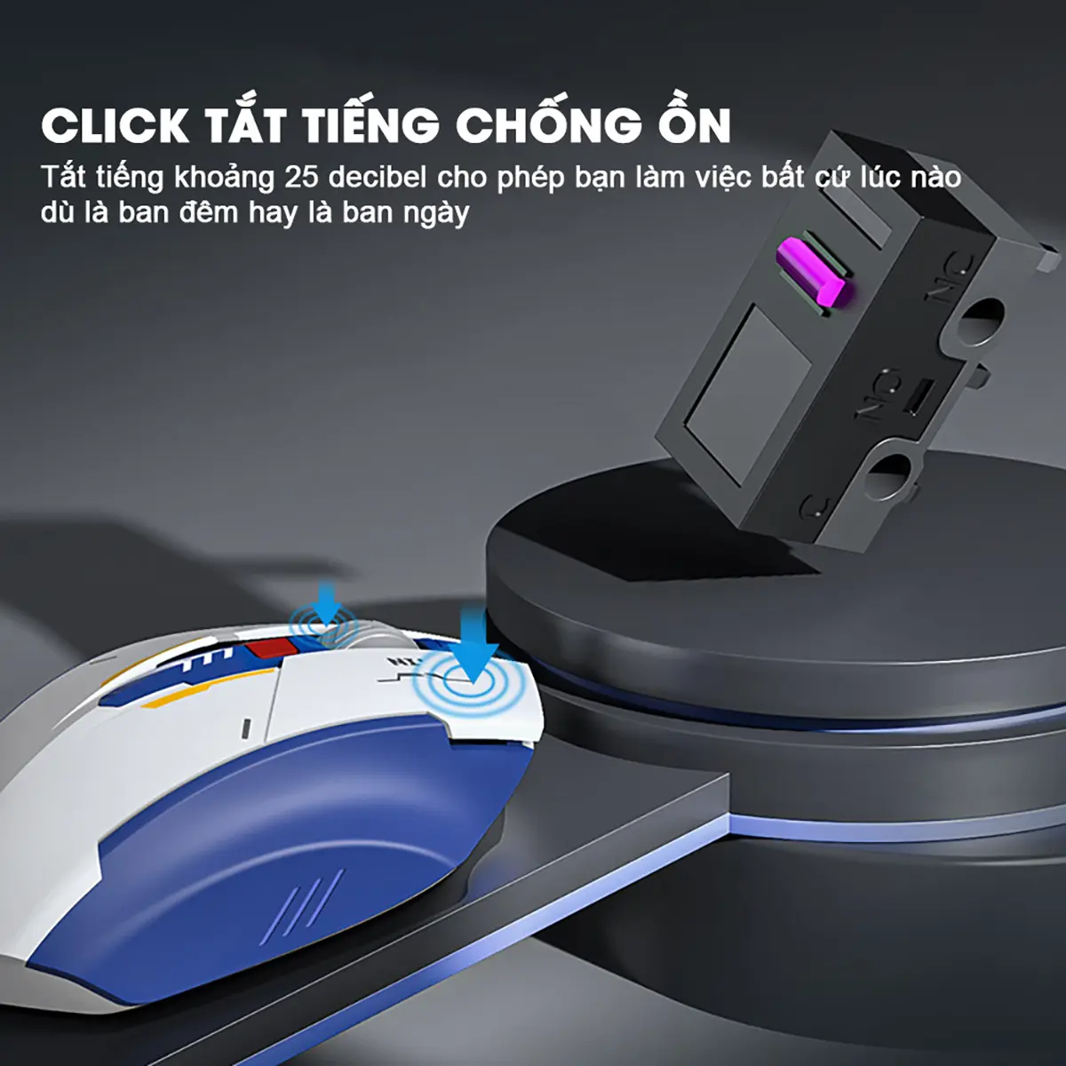 Chuột máy tính không dây gaming SIDOTECH INPHIC F9 GUNDAM pin sạc sử dụng liên tục 3 tháng 6 nút chức năng thiết kế công thái học 4 mức chỉnh DPI silent tắt tiếng chống ồn wireless chơi game liên minh csgo dota valorant trên PC Laptop | BigBuy360 - bigbuy360.vn