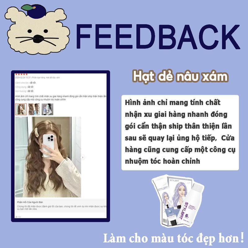 thuốc nhuộm tóc màu nâu xám ,Thuốc nhuộm tóc Nhật Bản, gửi một bộ dụng cụ nhuộm tóc đầy đủ+dầu xả Đổi Màu Tóc 3