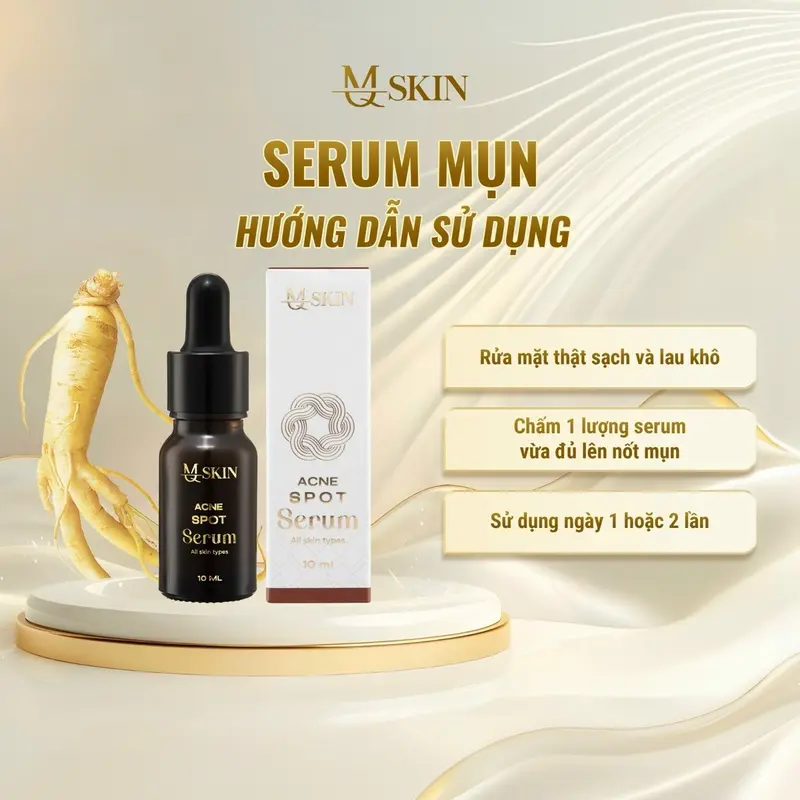 Tặng Thẻ + Nạ Gold Combo Mụn Cốt Sâm - Kem Mụn Nhân Sâm - Serum Chấm Mụn Nhân Sâm - MQ Skin Chăm Sóc Da Skincare Làm Đẹp Da 3