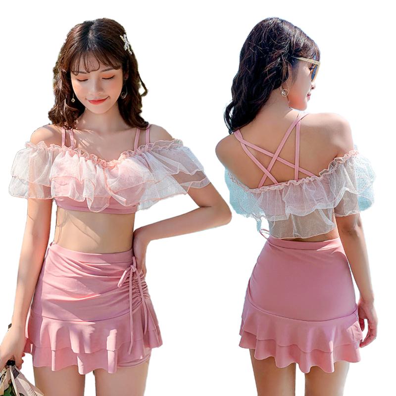 Áo Tắm Đi Biển, Dành Cho Nữ, Váy Xẻ Tà, Gợi Cảm, Ngực Nhỏ Siêu Thanh Lịch, Bó Sát, Phong Cách Bảo Thủ, Thích Hợp Cho Mùa Hè Và Mùa Hè, Đồ Bơi Mùa Nước Nóng 2
