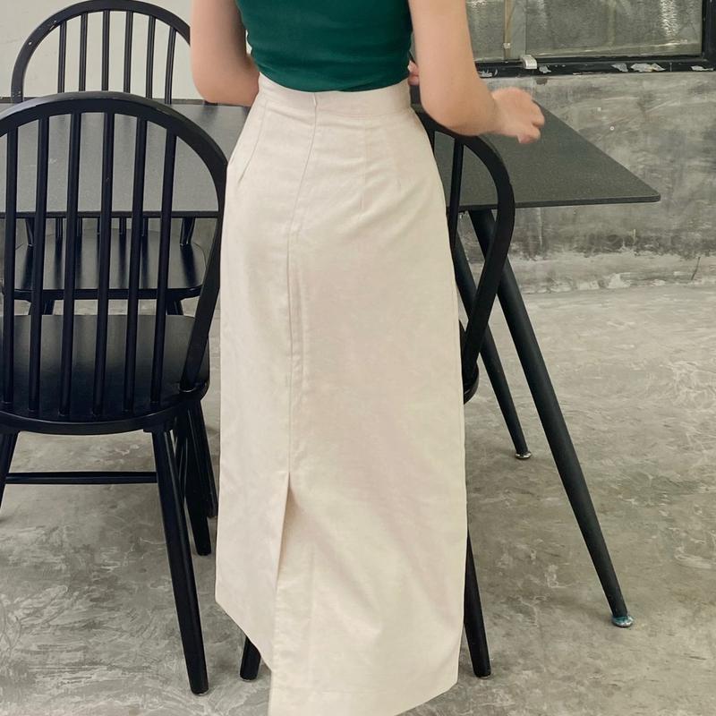  Chân váy dài - Midi Linen Skirt Nữ 