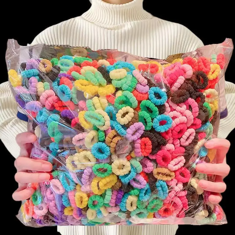 New Children's Bamboo Hair Band Baby Does Not Hurt Hair Rubber Bands Seamless Hair Rope Mini Small Sized Towel Ring Head Rope Female