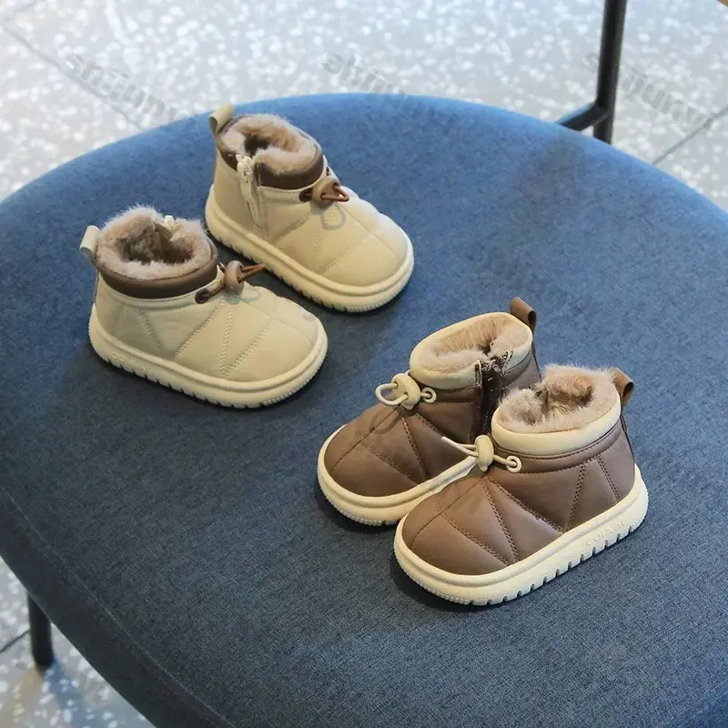 Kid's Thick Warm Snow Boots Children Fashion Thick Bottom Cotton Boots Winter New Non-slip Boys Girls Casual Comfortable Shoes
