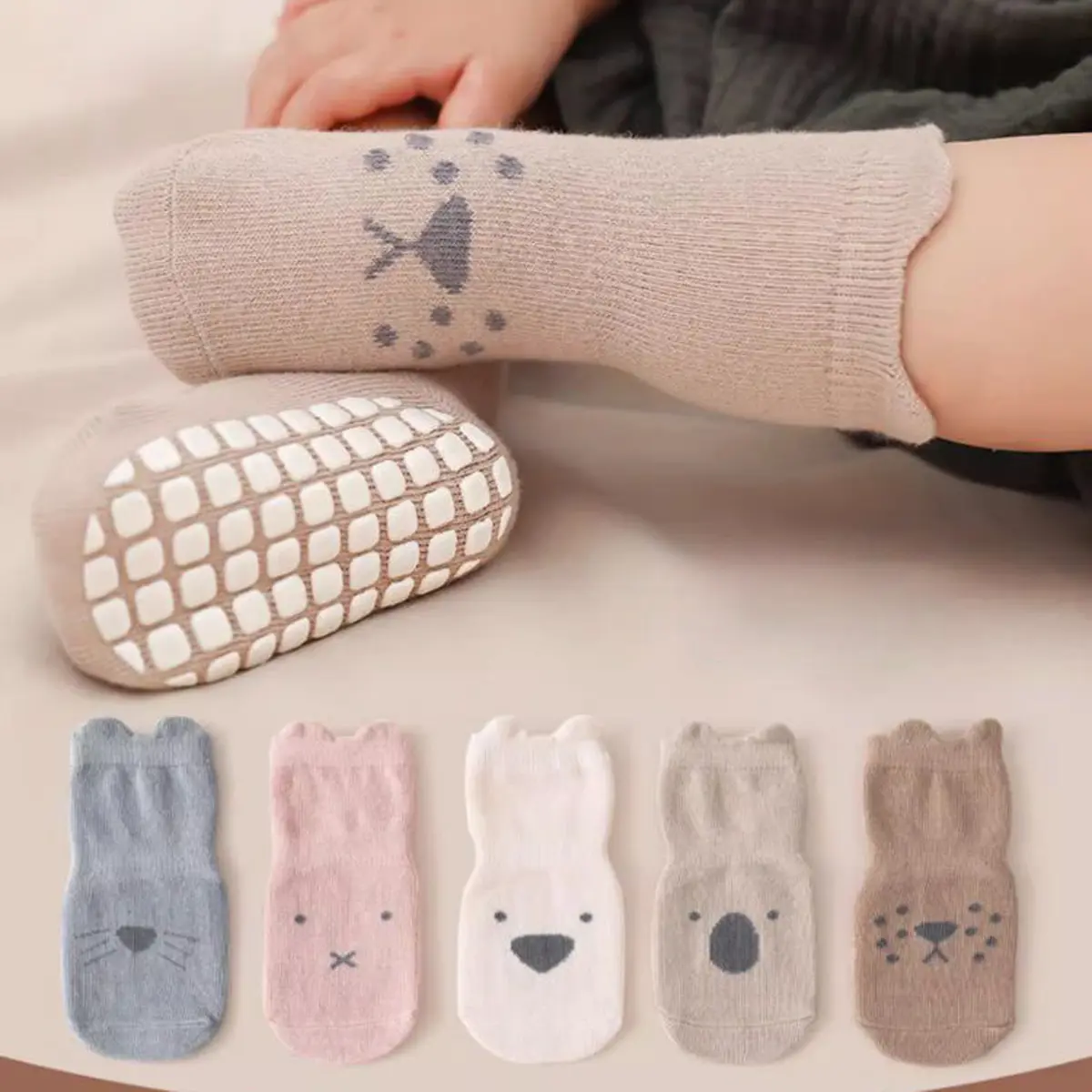 Kids Baby Cute Anti-Slip Floor Socks 0-3 Year Old