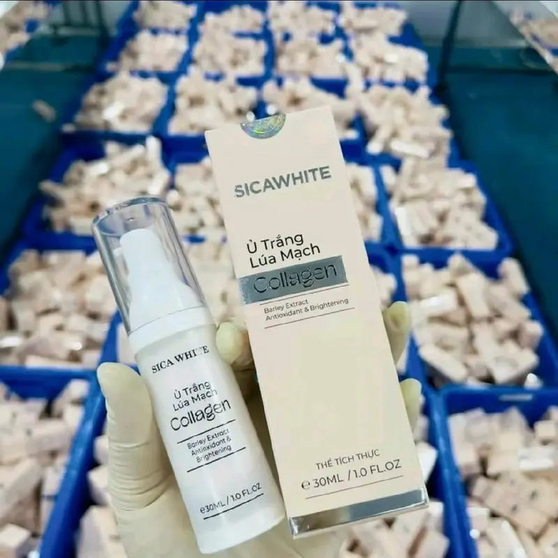 .Ủ Trắng lúa mạch Collagen ( 30ml) Sica White - mặt nạ hỗ trợ làm trắng da- hỗ trợ chăm sóc da ngâm đen Skincare Cosmetics mask phục hồi da tranexamic acid đủ vị làm dịu 3