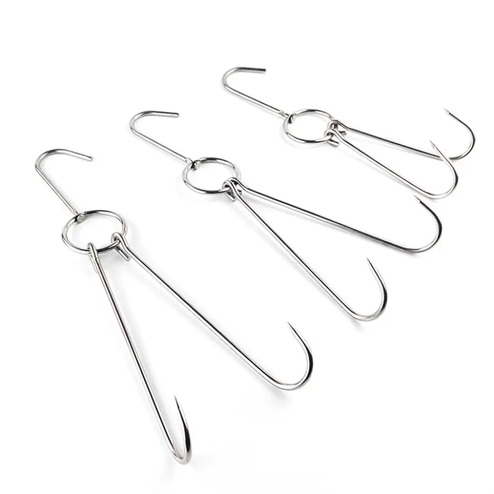 Móc Thịt, Hình Tròn, Làm Bằng Thép Không Gỉ, Thích Hợp Cho Xúc Xích, Kích Thước 0,35x25cm, Móc Treo Đồ Dùng Nhà Bếp, Chất Liệu Thép Không Gỉ