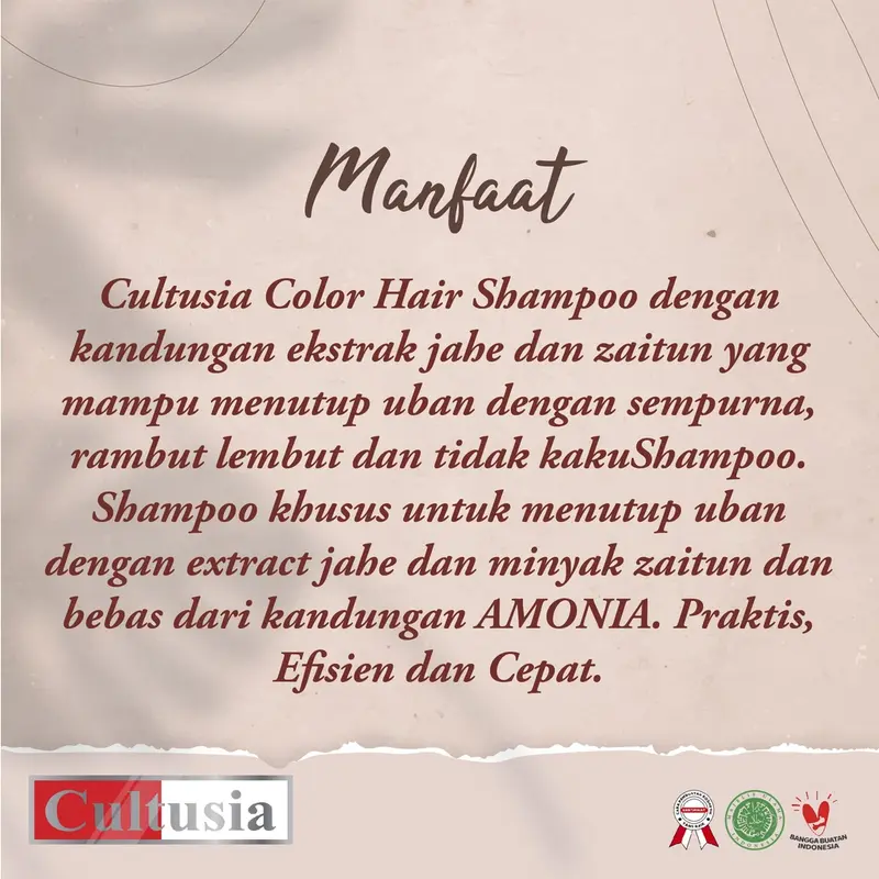 Cultusia Shampoo Penghilang Uban Original BPOM Argan Black 5