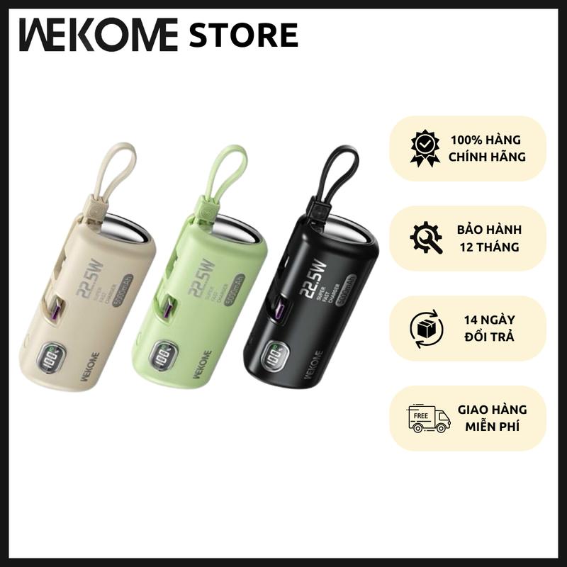 Sạc Dự Phòng WK Design WP-19 5000mAh PD22.5W Kèm Phụ Kiện Chân Đỡ Điện Thoại