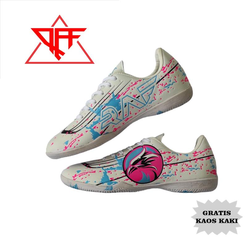Sepatu Futsal RAF White Red XERACION ONE Dewasa" sepatufutsal c it Semua musim Pink sepatu  futsal sepatu futsal decit sepatu  futsal sepatu  ori 8