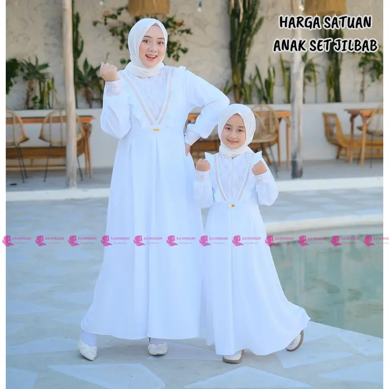 RAYANA DRESS couple ibu dan anak ( harga terpisah ) Gamis Couple Ibu Anak cringkle airflow Perempuan Terbaru 2023 gamis couple bahan cringkle airflow premium gamis dewasa terbaru gamis anak viral kekinian 0