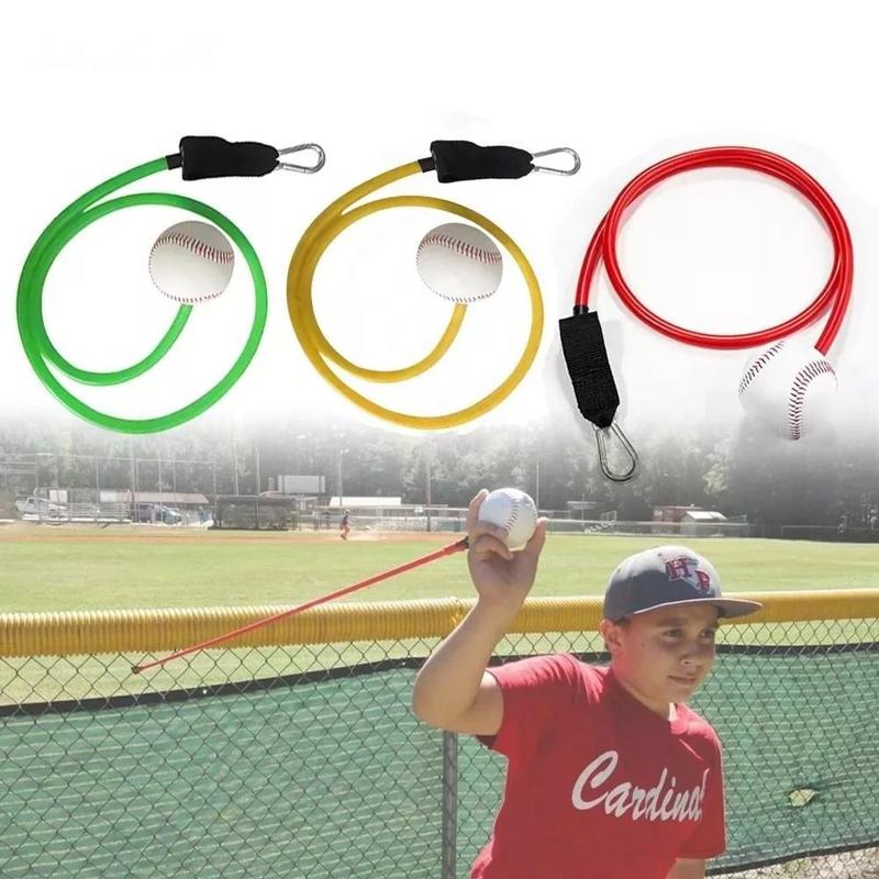 Red Rope Baseball New Rubber Baseball Resistance Trainer Elastic Durable Arm Strength ...