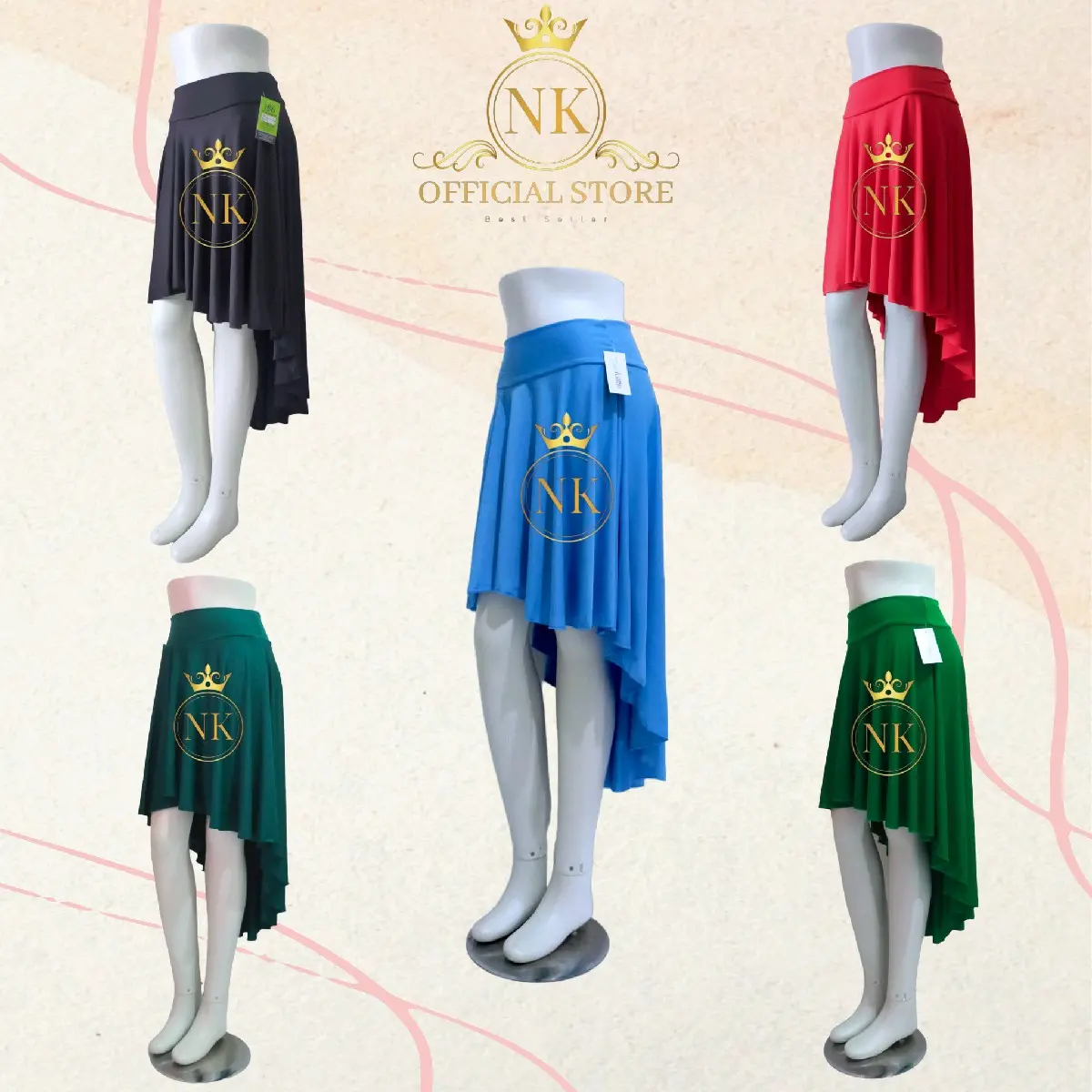 Rok Pinguin Adem Terlaris - Jersey Premium -  Line Dance Belly Dance, Senam Zumba, Salsa